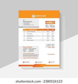 invoice iemplate desing vector template