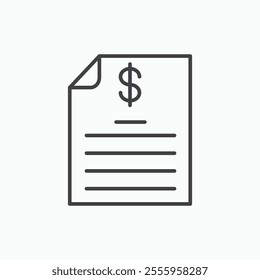 Invoice isolated icon. vector illustration.