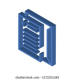 Invoice isometric left top view 3D icon