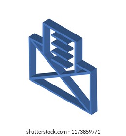 Invoice isometric left top view 3D icon