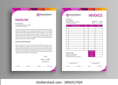 Invoice and letterhead template design