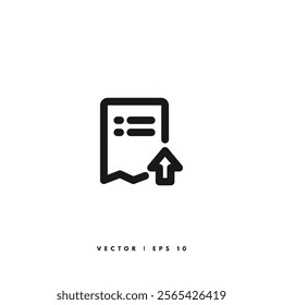 Invoice Line Icon. Editable Stroke