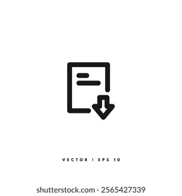 Invoice Line Icon. Editable Stroke