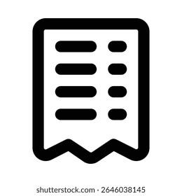 invoice line icon editable vektor