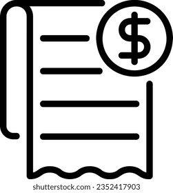 invoice line icon illustration vector
