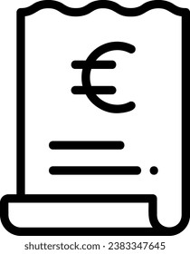 invoice line icon illustration vector
