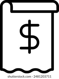Rechnung Linie Symbol Illustration Vektorgrafik