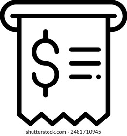 invoice line icon illustration vector