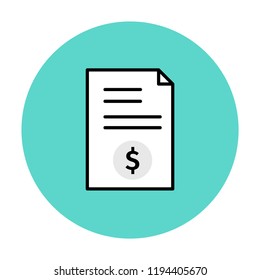 Invoice line icon. Vector illustration