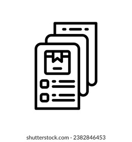 invoice line icon. vector icon for your website, mobile, presentation, and logo design.