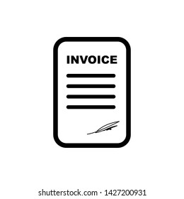 Invoice Line Vector Icon Design Template