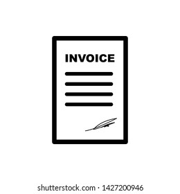 Invoice Line Vector Icon Design Template
