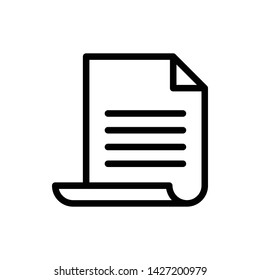 Invoice Line Vector Icon Design Template