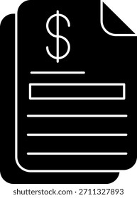 Línea de Factura Vector Icon Design
