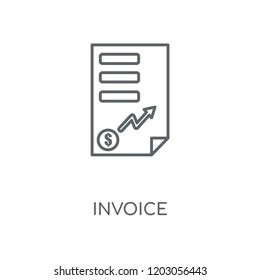 Invoice linear icon. Invoice concept stroke symbol design. Thin graphic elements vector illustration, outline pattern on a white background, eps 10.