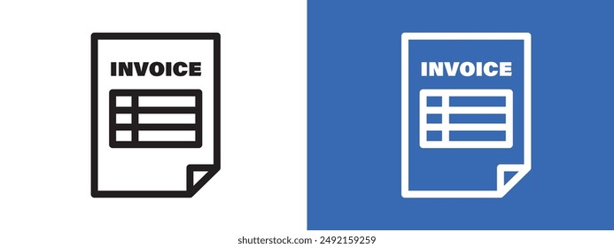 invoice logo sign set vector outline