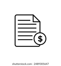Invoice logo sign vector outline