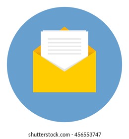 Invoice Mail .Vector Flat Icon