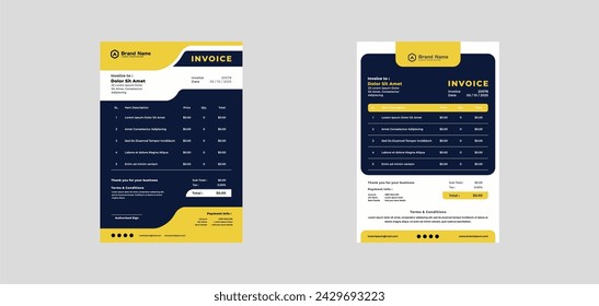 invoice modern design template vector