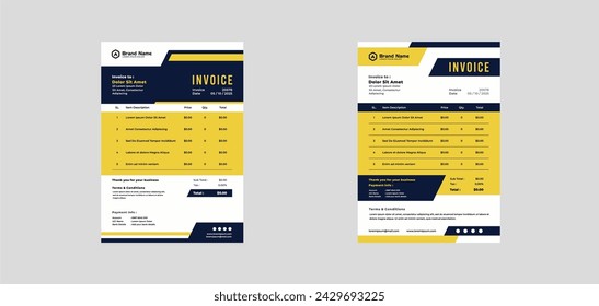 invoice modern design template vector