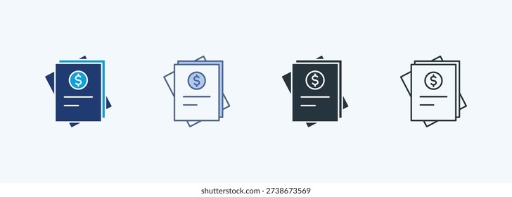 Invoice Multiple Style Icon Collection