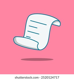 Invoice Online Shopping Elements Vector Cartoon Illustration Icon