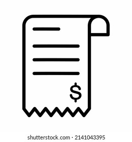 Invoice outline style vector Icon