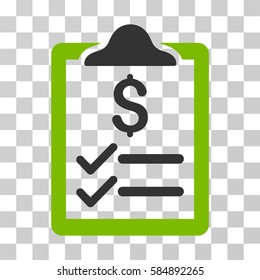 Invoice Pad icon. Vector illustration style is flat iconic bicolor symbol, eco green and gray colors, transparent background. Designed for web and software interfaces.