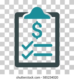 Invoice Pad icon. Vector illustration style is flat iconic bicolor symbol, soft blue colors, transparent background. Designed for web and software interfaces.