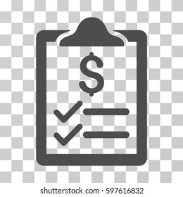 Invoice Pad icon. Vector illustration style is flat iconic symbol, gray color, transparent background. Designed for web and software interfaces.