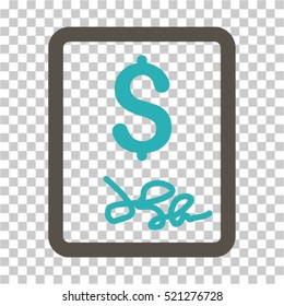 Invoice Page icon. Vector pictograph style is a flat symbol, color, chess transparent background. Designed for software and web interface toolbars and menus.