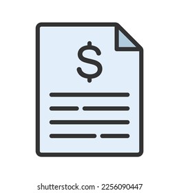 Invoice Paper Icon vector image. Suitable for mobile apps, web apps and print media.