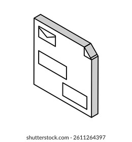 invoice paper list isometric icon vector. invoice paper list sign. isolated symbol illustration