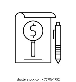 Invoice paper outline icon
