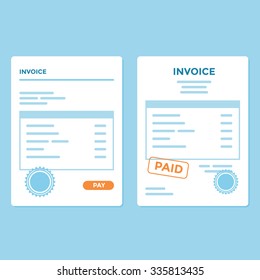 Invoice paper with two variation and style