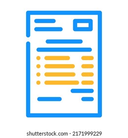 invoice payment facture color icon vector. invoice payment facture sign. isolated symbol illustration