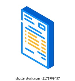 invoice payment facture isometric icon vector. invoice payment facture sign. isolated symbol illustration