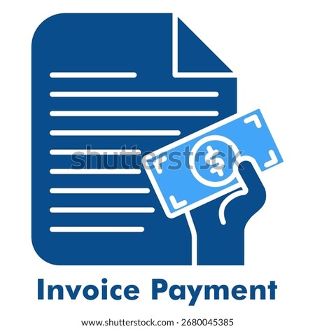 Invoice Payment Glyph Two Colour Icon