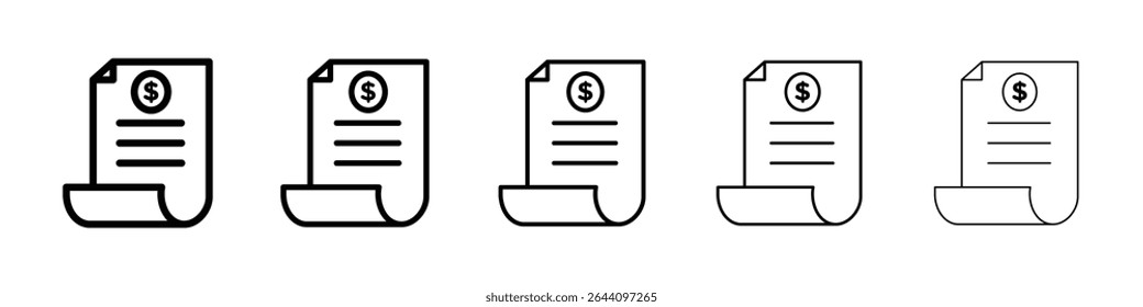 Invoice payment icon concept. graphic design, logo, Web, UI.