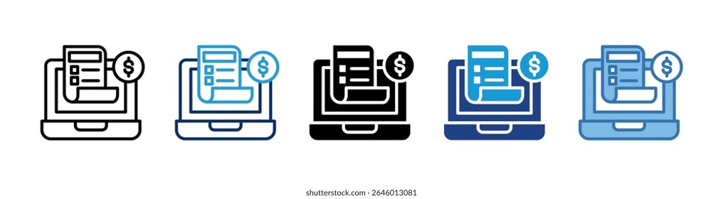 Elemento de icono de pago de Factura para diseño