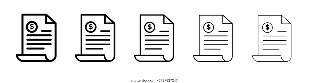 Icono de pago de Factura para Diseños gráficos. Diseño de Vector de iconos
