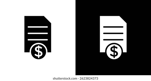 Invoice payment icon for logo web mobile app UI design.