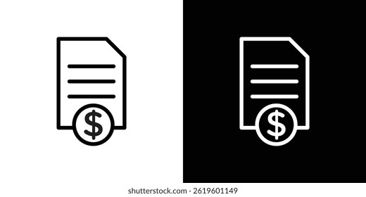 Símbolo del Vector del icono del pago de la Factura en estilo plano de moda