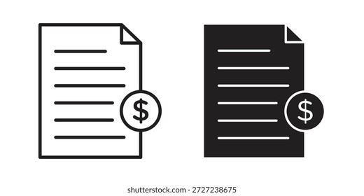 Iconos de pago de Factura. paquete de Ilustración vectorial para App y diseños