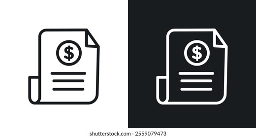 Invoice payment icons. vector set in black colors