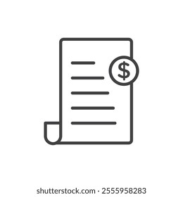 Invoice payment isolated icon. vector illustration.