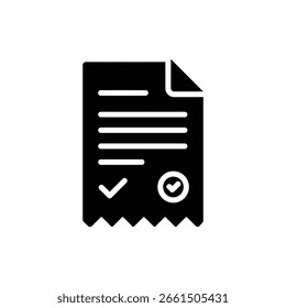 Invoice Payment Receipt Icon Representing Billing and Financial Transactions