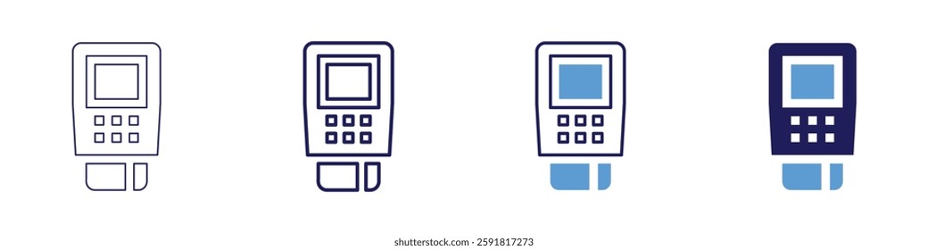 Invoice payment solutions icon in 4 different styles. Thin Line, Line, Bold Line, Duotone. Duotone style. Editable stroke.