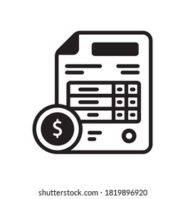 Invoice Payment vector style icon. EPS 10 file