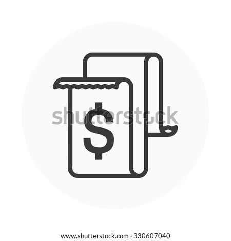 Invoice, receipt icon suitable for info graphics, websites and print media. Colorful vector, flat icon, clip art.